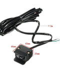 Heavy Duty 12V 250A Winch Solenoid Relay Contactor With Rocker Thumb Switch Handlebar Control Kit For ATV UTV Recovery, cable view