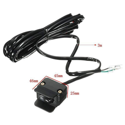 Heavy Duty 12V 250A Winch Solenoid Relay Contactor With Rocker Thumb Switch Handlebar Control Kit For ATV UTV Recovery, cable view