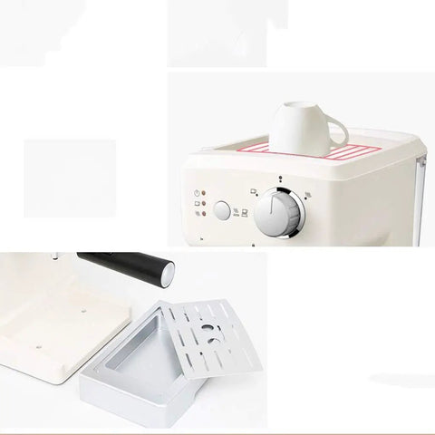 Semi Automatic Espresso Machine With Built In Milk Frother And Foam Maker For Your Home Coffee Game, electric coffee maker, beige