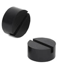 Two Pack Rubber Jack Pads For Floor Jack Stands, Heavy Duty Slotted Frame Rail Protectors, Universal Round Car Lift Mats