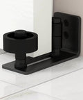 Sliding Barn Door Floor Guide 2 Pack For Bottom, 8 Setup Options, Adjustable Stay Roller Fits All Size Doors, wall mount view