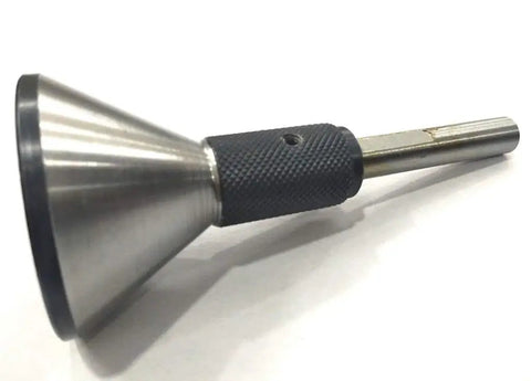 Handheld Center Finding Tool For Round Bar Up To 35 Mm Diameter That Lets You Quickly, Easily And Accurately Find Center For DIY Projects And Shop Floor Use With A Durable EN31 Alloy Steel Punch shown from the side