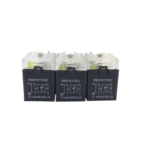 Built Tough R901017026 Solenoid Valve Plug And Proportional Coil Connector With Indicator Light Fast Swap Mount 24V Ac Dc three solenoid valves with clear housing.