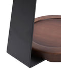 Close-up of Premium Pour Over Coffee Dripper Stand Built With Heat Proof Aluminum And A Weighted Solid Wood Base.