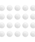 Fifty Piece 12mm Pom Plastic Bearing Balls built for slick performance and zero friction glide, displayed in a grid layout.