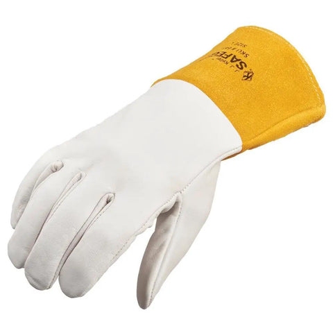 Cowhide Welding Gloves SafeGear For Tig Welding Wing Thumb EN388 3131 Certified Medium 2 Pack Durable Split Cowhide Leather