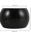 Set Of 4 Solid Wood Furniture Legs Round Bun Feet For DIY Upgrades, Sofa Levelers And Cabinet Floor Protectors shown in black