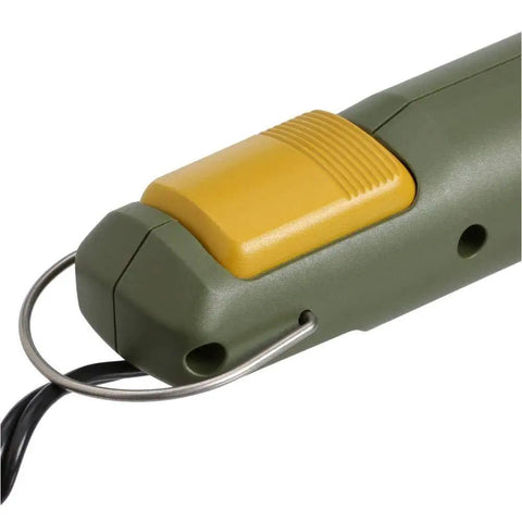Close-up of Micro Precision Screwdriver Kit With 16 Bits, Quiet, Vibration-Free And Ultra Lightweight, slim handle with metal loop and grip