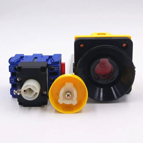 1 Pack Built Tough Universal Changeover Selector Switch 380V 32A Power Transfer Rotary Cam Switch with extension rod and cap