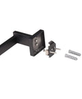 Sturdy SUS304 Stainless Steel Matte Black Toilet Paper Holder Wall Mount With Upward Bar And Open Side Design For Easy Roll Change Rust Resistant Anti Corrosion Heavy Duty Bathroom Lavatory Hardware with mounting accessories