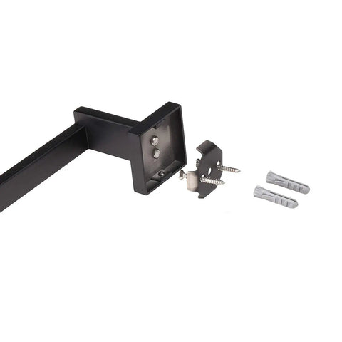 Sturdy SUS304 Stainless Steel Matte Black Toilet Paper Holder Wall Mount With Upward Bar And Open Side Design For Easy Roll Change Rust Resistant Anti Corrosion Heavy Duty Bathroom Lavatory Hardware with mounting accessories