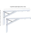 Foldable Metal Wall Shelf Bracket Set 2 Pack With Screws 24Cm By 13Cm Right Angle Triangular Support Space Saver Wall Mount Shelf Brackets
