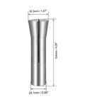 R8 Collet For Milling Machines 12mm Chuck Holder Built From 65Mn Spring Steel Hardened To 55HRC, dimensions shown