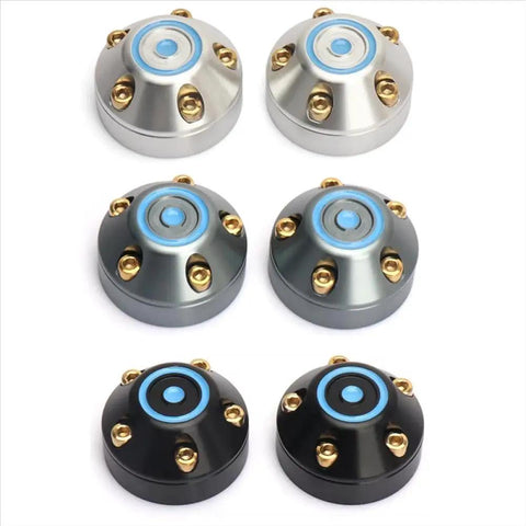 Cool Handlebar Grip Slider Cap Plug Bar End Kit For Vespa Sprint And GTS 150 Models That Looks Sick And Protects Your Moped Handles While Keeping Things Smooth On The Streets., six handlebar end caps in silver, gray and black metal for Vespa Sprint GTS grips