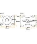 Heavy Duty Swivel Caster Wheels Equipped With Reinforced Steel Plates Built Like A Tank To Haul Up To Four Hundred Fifty Kg Loads Smooth Rolling Action Perfect For Shop Carts And Industrial Racks Set Of Four base plate dimensions and layout for mounting.