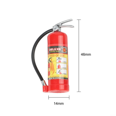 Beefy Solid Red Plastic Simulation Fire Extinguisher For 1/8 Scale Rc Rock Crawler Rig Trail Ready And Offroad Accessories, 46mm height, realistic design.