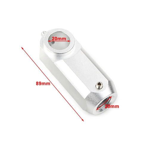 Adjustable 1 to 4 Inch Rear Lowering Drop Link Kit for Raptor 350 660 700 and 700R YFM CNC aluminum silver component with dimensions