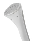 Effortless Standing Garment Steamer With Ironing Board, Adjustable Height, 1.4L Water Tank, steam nozzle close-up, white