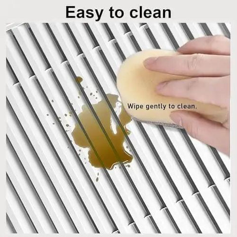 Hand cleaning a Top Shelf Aluminum Vent Cover With Removable Louver Panel For Hassle Free Drywall Install Twenty Two By Forty Four Inch Duct Register.