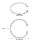 Five Piece Stainless Steel Retaining Clips Internal Snap Rings Assortment Kit With C Shaped Elastic Design For Studs And Pins Versatile Use