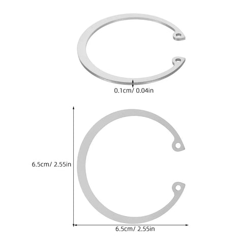 Five Piece Stainless Steel Retaining Clips Internal Snap Rings Assortment Kit With C Shaped Elastic Design For Studs And Pins Versatile Use