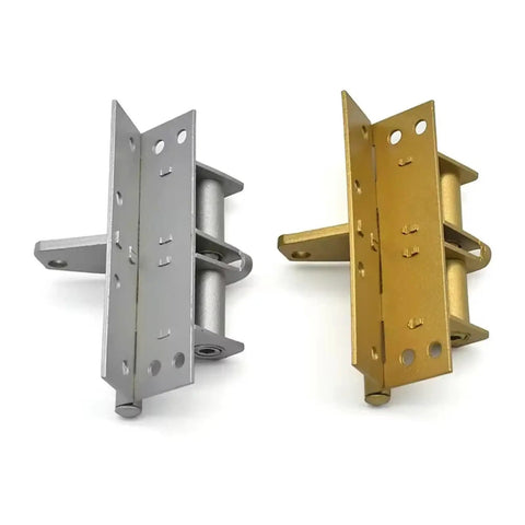 Spring Loaded Automatic Door Closer Hidden Concealed Hinge With Self Closing Mechanism And Adjustable Spring For Smooth Quiet Operation Gold Finish Concealed Mounting Hardware Ideal For Interior Doors And Cabinets One Piece