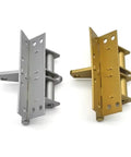 Spring Loaded Automatic Door Closing Hinge With Hidden Positioning Soft Close For Interior Doors, silver and gold.