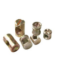 Cross Design Barrel Nuts For Furniture Assembly, Carbon Steel Hammer Nuts M6 M8, 11 To 20mm Length, Pro Grade Heavy Duty Fastening Pack Of 20
