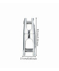 Stainless Steel Marine Anchor Connector With Hinged Pin Locking Mechanism For Six To Eight Two Stage Anchors Built To Last Boat Fitting Marine Hardware Link And Coupling Heavy Duty 316 Stainless, 8.5 cm