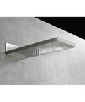Shower System with Waterfall Rainfall Head, Handheld, Wall-Mounted Faucet with sleek, modern brushed nickel finish.