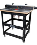 Rock Solid Birch Plywood Router Table Workhorse featuring Precision Manual Lift Dial and heavy duty steel stand.