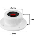 Waterproof Marine Cable Pass Through Kit With Threaded Outlet And Nylon NPT Adjustable Connectors, white ABS, 73x27x49mm