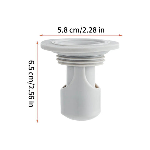 Odor Stopper for Shower - Anti-Odor Mini Bottle Trap Design in gray, measuring 5.8 cm by 6.5 cm, designed for bathroom use.