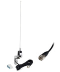 Dual Band NMO 20 Inch Mobile Antenna With 13 Ft RG58 Cable For 144 To 430 MHz, 100W, L Shape Mount Bracket, NMO To UHF PL259
