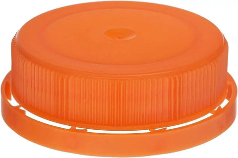 Orange 38mm Tamper Evident Ratchet Screw Caps Lids For Plastic Juice Bottles Clear Bottles Pack 50 Great For Juices Beverages And Home Kitchen Bottling Made In USA.