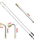 Brass Pressure Washer Extension Wand 120 Inch Telescoping Gutter Cleaning Tool For 4000 PSI Power Washers Replacement Lance detail