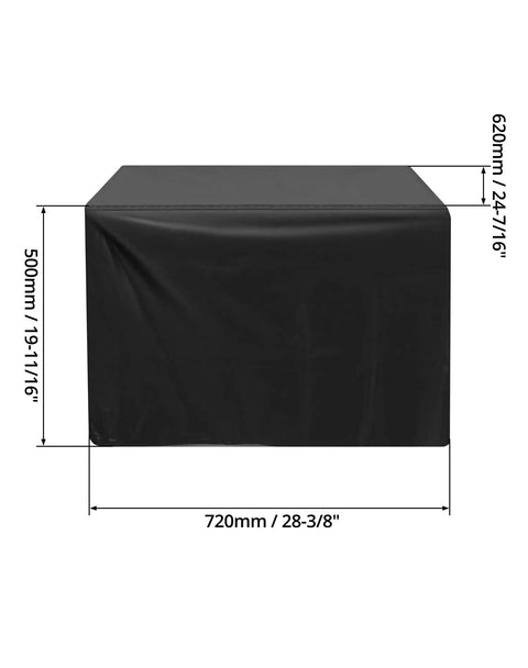 Universal Planer Dust Cover For Table Saw And Miter Saw Protection Heavy Duty Oxford Fabric Waterproof Machine Shield 28 X 24 X 19 Inches with dimensions shown.