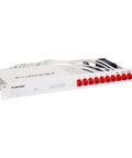 Built Tough Enterprise Firewall Delivering Rock Solid Threat Defense And Seamless Network Routing Comes With Three Year All Inclusive Care Bundle Plus Simple Rack Mount Base Unit front view of Fortinet firewall with red ports.