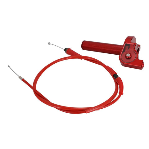 Red throttle grip and cable for Universal Seven Eighths Inch 22mm Quick Twist Throttle Grips With Cable Aluminum Alloy For Dirt Bikes ATVs