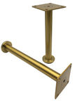 Adjustable 23.6 Inch Stainless Steel Furniture Legs Set Of 4 With Gold Finish Durable Replacement Legs for Sofa Table Cabinet Coffee Table and TV Stand