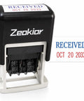 Slick Adjustable Received Date Stamp For Offices And Businesses Straight Up Reliable Two Color Ink With Blue Text And Bold Red Dates Easy To Reset Up To Thirteen Consecutive Years Built Tough For Daily Mailroom Hustles And Quick Paperwork Sign Offs.