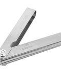Dual Metric And Imperial Stainless Steel Feeler Gauge Ruler For Welding Gap And Slot Measurements, 89mm length open view