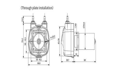 KHM3 Adjustable Peristaltic Dosing Pump 300-600 Ml Min 12V 24V For Viscous Liquid Transfer High Flow Chemical Resistant Plastic Gear Drive Easy Maintenance Long Life Reliable Performance