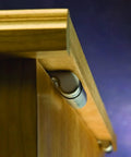 Installed 60 Inch-Pound Lid Stay Torsion Hinge With Satin Nickel Finish on wooden chest lid, heavy duty cast zinc