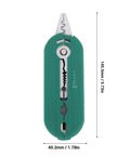 Heavy Duty Multifunction Wire Stripper For 8-16 AWG Solid Cables Precision Stripping Tool with green handle, measuring 145.5mm.