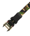 Lock Down Your Gear Tough As Nails Camouflage Ratchet Tie Down Straps One Inch By Eight Feet 1500 Lb Breaking Strength Heavy Duty S Hooks Weather Resistant Four Pack close-up view of strap end with ratchet mechanism.