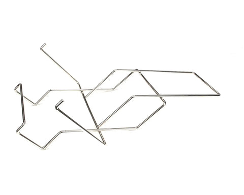 15004 Hopper Stand Replacement For Commercial Kitchens, Genuine OEM Part with silver metal finish for hopper assembly