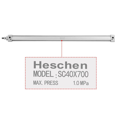 Beefy 40mm Bore Pneumatic Cylinder For Industrial Automation Double Acting Air Cylinder With Single Rod Port SC 40X700
