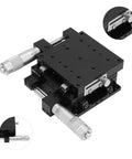 XY Linear Stage 80x80x40mm With Pro Grade Micrometer Manual Precision Translation Cross Roller Bearing Sliding Table For Precise Positioning