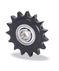 17 Tooth Idler Sprocket For 50 Chain, Five Eighth Inch Pitch, Half Inch Bore, Black Oxide Finish, Carbon Steel Construction With Bearing 203KRR5